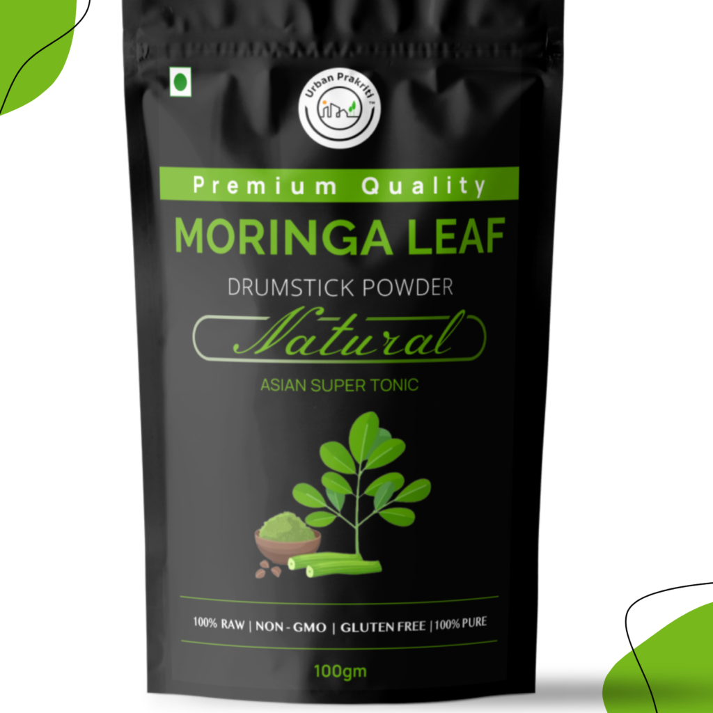 Urban Prakriti Moringa Leaf Super food Plant based supplement Front